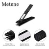 Metene Manicure Set, Nail Professional Kit Manicure Kits Nail Clipper Sets, 2PCS Stainless Steel Pedicure Sets Mens Grooming Tool, with Yellow Travel Case